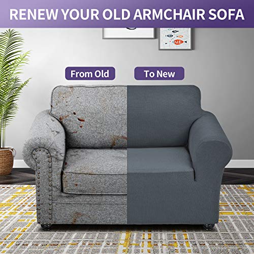 Stretch Chair Couch Cover (Grey / Small（35" - 55"）)