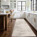 Abstract 3x10 Kitchen Rug Runners (3' x 10' (Rectangular) / Beige/Cream)