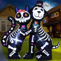 6 FT Halloween Inflatables Skeleton Black Cat and Dog (6 FT Cat & Dog)
