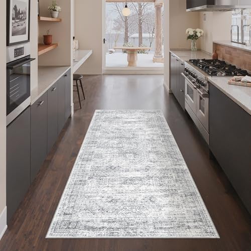 3x6 Runner Rug Non Slip (Grey/Ivory / 3' x 6' (Runner))