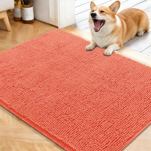 Dog Door Mat for Muddy Paws 40x32 (Coral / 40" X 32")