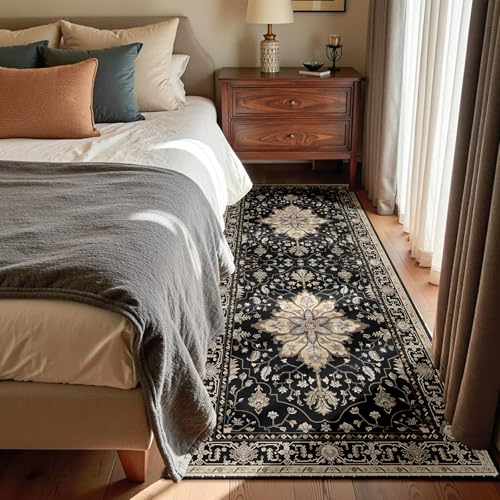 Washable Area Rug (Black/Neutral / 3' x 6' (Rectangular))