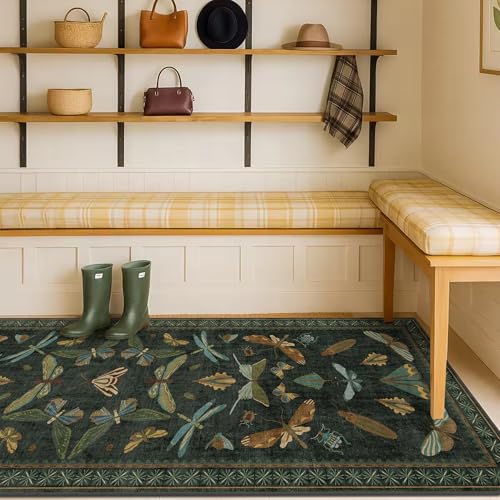2x10 10ft Long Hallway Rug Runner (2' x 10' (Runner) / Dark Green)