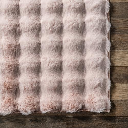Jeni Blush Checkered Washable Area Rug (Jeni Blush / 5' x 8' (Rectangular))