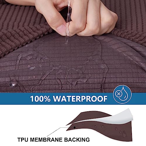 Waterproof Sectional Couch Covers (Chocolate / Chaise XL)