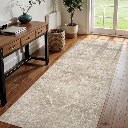3x8 Washable Runner Rug (Natural Beige / 3x8)