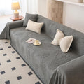 Washable Couch Covers for Sofa Boho Couch Covers for 3 Cushion Sofa Pet Friendly Grey Chenille Jacquard Couch Protector for Dogs Plant Branch Sectional Cover Sofa Slipcovers (71" x 118" / U: Grey)