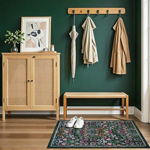 2x3 Small Entryway Rug (Dark Green / 2' x 3' (Rectangular))