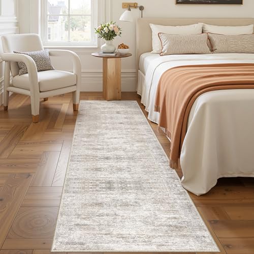 2x8 Runner Rug Non Slip (Brown/Grey/Ivory / 2' x 8' (Runner))