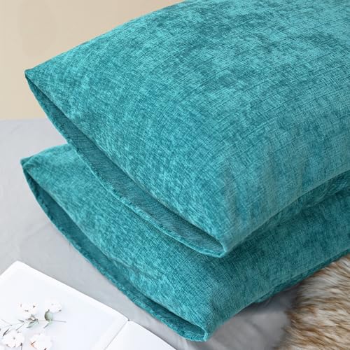 Decorative Standard Throw Pillow Covers 26 X 20 Inches Lake Blue (26" x 20" (Pack of 2) / Lake Blue)