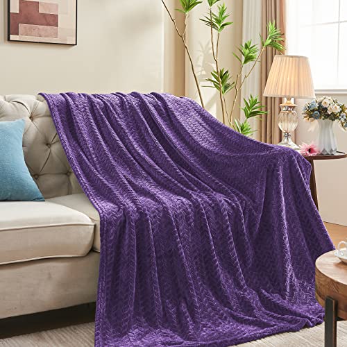 Purple Fleece Twin Blanket (Purple / Twin/Twin XL-60x90 IN)