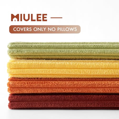 Fall Decorative Throw Pillow Covers Yellow Orange Rust 20x20 (20" x 20" (Pack of 4) / Yellow Orange)