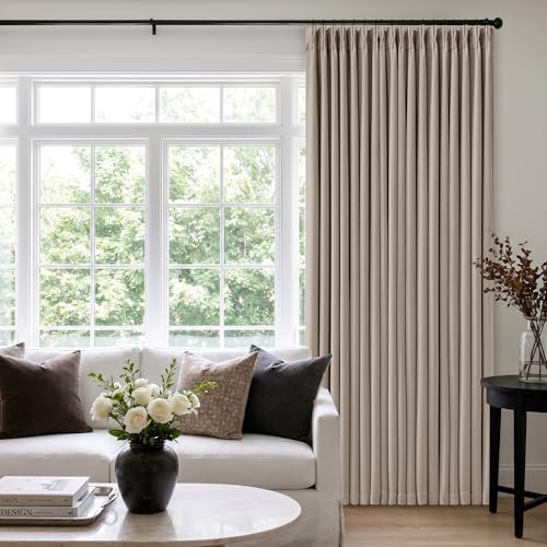 60 Inch Extra Wide 100% Blackout 108 Inch Curtains 1 Panel (Burlywood Birch / 60"W x 108"L (Pack of 1))
