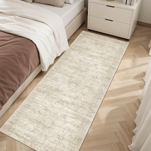 Runner Rug 2x5 Washable Non (Beige / 2' x 5' (Runner))
