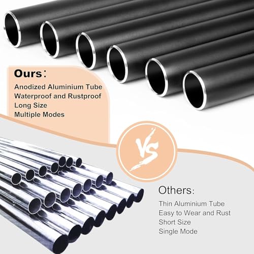 50" Aluminum Wind Chimes for Outside (Black / Classic 50" Deep Tone)