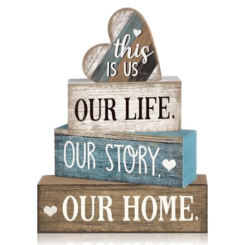 4 Pcs Farmhouse Table Decoration (Vintage Heart)