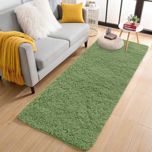 2x4 Machine Washable Runner Rugs for Hallway (2x4 Ft / Green)