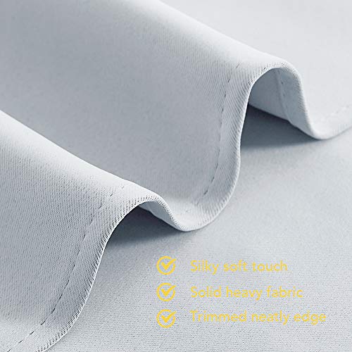 Room Darkening Curtain Panels for Bedroom (Greyish White / 70"W x 84"L (Pack of 2))