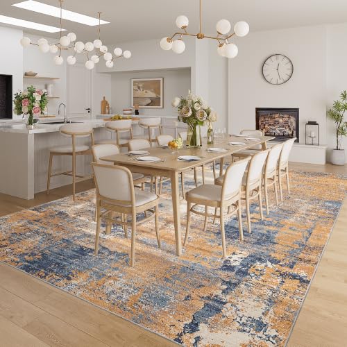 9x12 Area Rug (Orange/Blue / 9' x 12' (Rectangular))