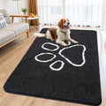 Dog Door Mat for Muddy Paws (59"X35" / Black and White)