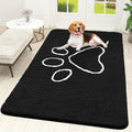 Dog Door Mat for Muddy Paws 59x35 (Black / 59" X 35")