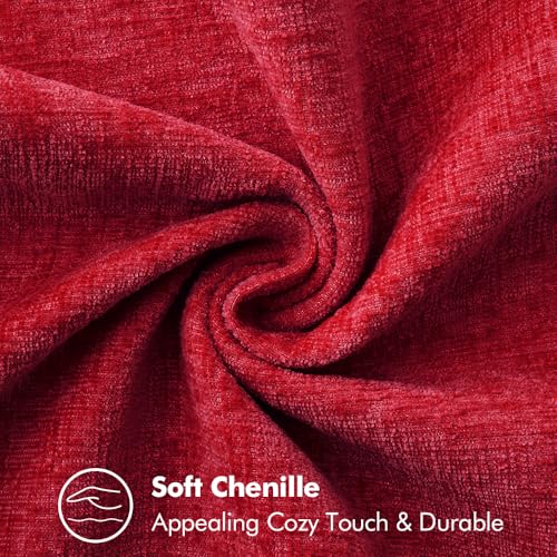 Christmas Decorative Couch Throw Pillow Covers 18x18 Inch Red 2 Pack (Red / 18" x 18" (Pack of 2))
