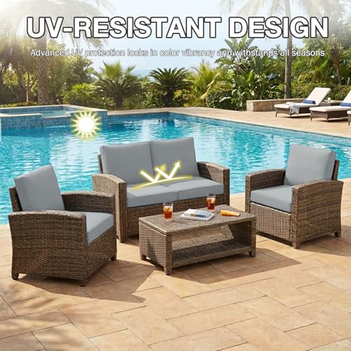 14Pcs Patio Cushion Covers (Grey / 14PCS)