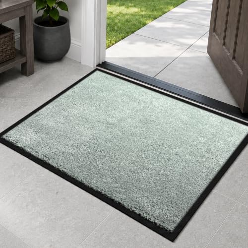 Super Absorbent Front Door Mat (Sage Green / 1'5" x 2'6" (Rectangular))