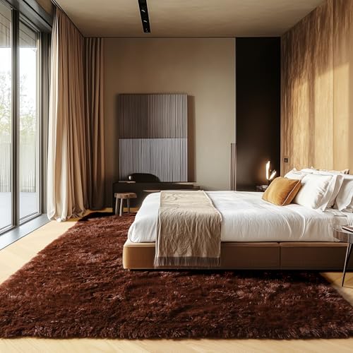 Brown 6x9 Area Rugs for Living Room Bedroom (Brown / 6' x 9' (Rectangular))
