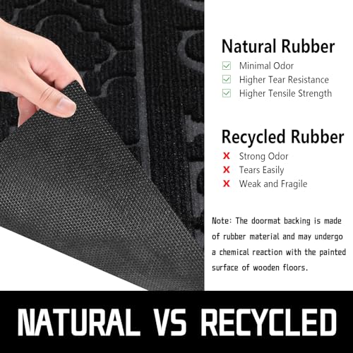 Welcome Mat Outdoor Indoor (47x32 Inch / Black)