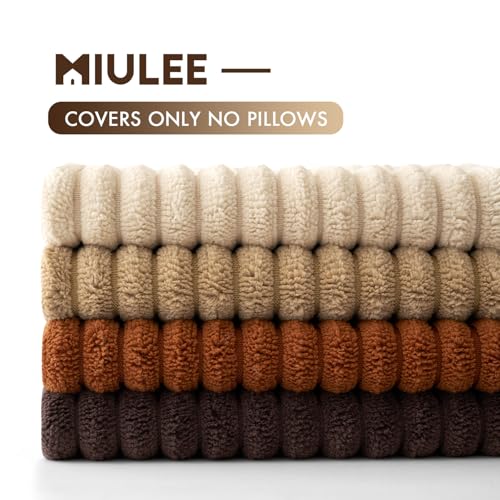 Fall Decorative Throw Pillow Covers Chocolate Brown Rust 18x18 (18" x 18" (Pack of 4) / Brown-beige)