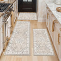 Washable Kitchen Rug Set of 3 (2x3+2x4+2x5 / Beige)