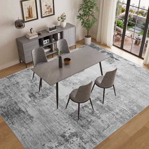 6x9 Area Rugs (Black Gray / 6' x 9' (Rectangular))