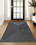 3x5 Washable Rug Modern Carpet for Entryway Bedroom (Indigo Black / 3' x 5' (Rectangular))
