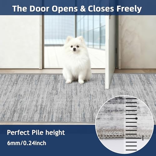 Hallway Runner Rug 3x6 (Blue/Grey / 3' x 6' (Runner))