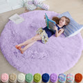 Light Purple Lavender Large Circle Rug 6Ft for Kids Girls Bedroom (Light Purple / 6' (Round))