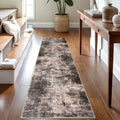 Abstract Runner Rug 2x8 Ft Washable Runners for Hallways (Brown/Rust / 2' x 8' (Rectangular))