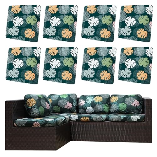 8Pcs Outdoor Cushion Covers (Green Charm. / 8PCS)