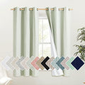 Sage Green Linen Blackout Cold Reducing Curtains for Night Shift (42"W x 63"L (Pack of 2) / Sage Green)