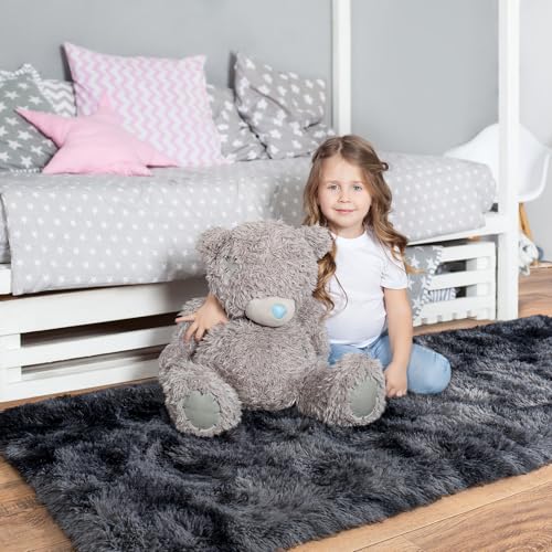 Fluffy Runner Rugs for Bedroom 2x6 (Dark Grey / 2' x 6' (Rectangular))