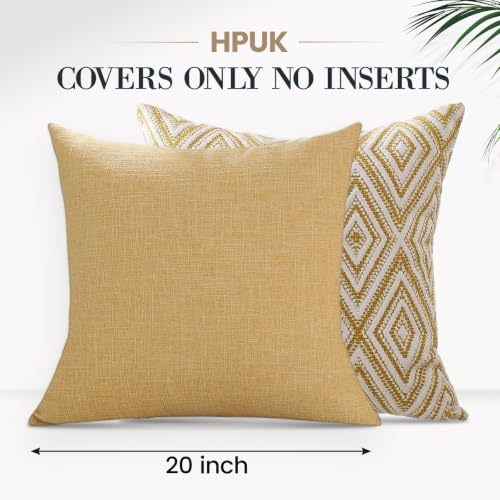 Throw Pillow Covers 20x20 (Ochre / 20" x 20" (Pack of 4))