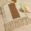 Boho Table Runner for Home Decor 12x90 Fall Coffee Table Decor Caramel (Caramel / 12x90")