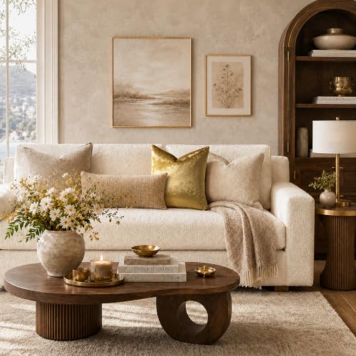 Gold Velvet Pillow Covers 20x20 Decorative Pillows Pack of 2 (Gold / 20" x 20" (Pack of 2))