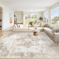 Area Rug 8x10 Washable Rug (Taupe / 8' x 10' (Rectangular))