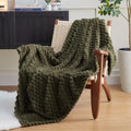 Turtle Shell Throw Blanket Moss Green for Couch Gentle Soft Fleece (Moss Green / Throw)