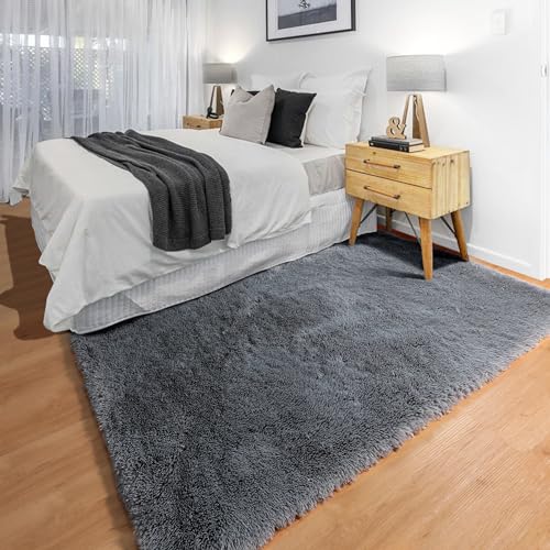 Grey Rugs for Kids Bedroom Dorm (Grey / 3' x 5' (Rectangular))