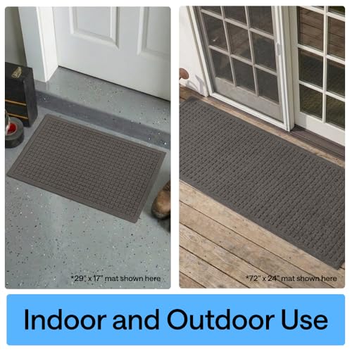 HydroABSORB Door Mat for Indoor Outdoor (Charcoal / 29" X 17")