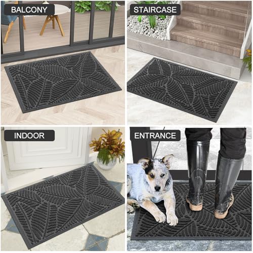 Waterproof Front Doormat (Light Grey / 47" X 23")