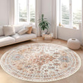 Round Rug 6ft (Orange / 6' (Round))