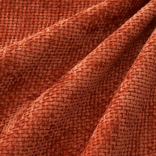 Decorative Chenille Fall Pillow Covers Burnt Orange 20x20 Pack of 4 (20" x 20" (Pack of 4) / Burnt Orange)